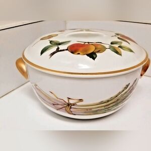 Royal Worcester Evesham Gold Covered Casserole Baking Dish 1 Qt Size 6